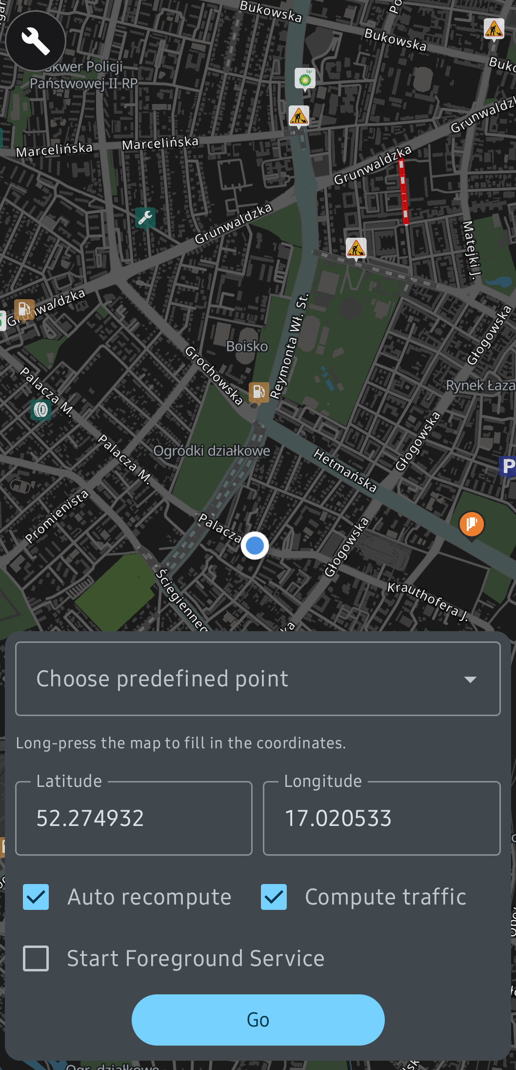 Embedded navigation start