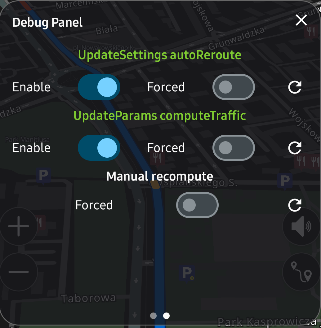 Nav Debug panel